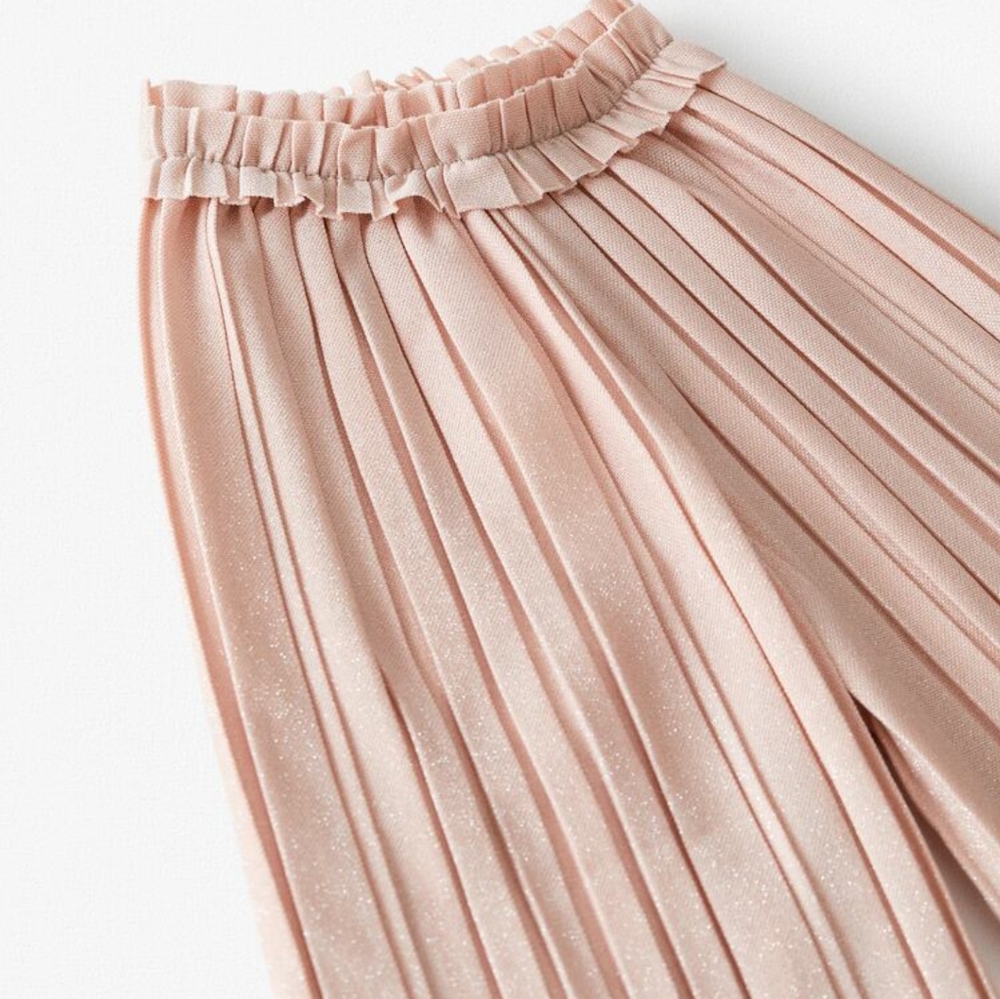Zara Pleated Shiny Trousers